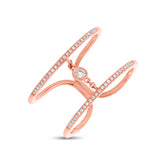 0.24ct 14k Rose Gold Diamond Lady's Ring Size 11.25